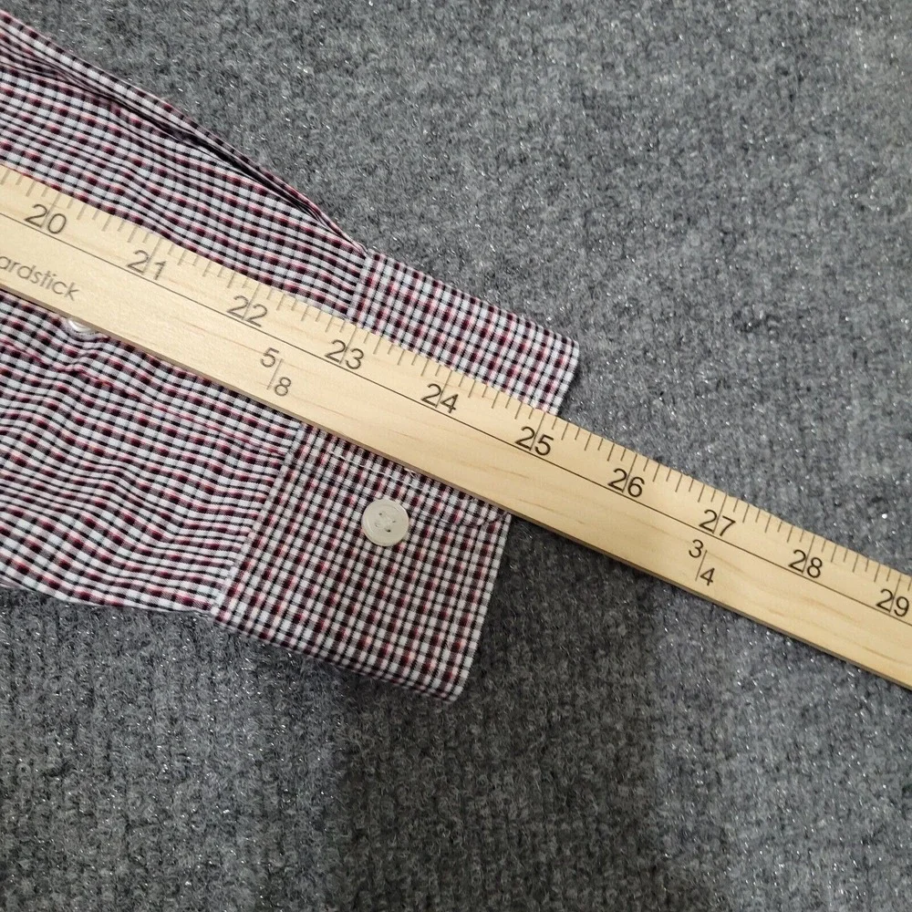 Eddie Bauer Shirt Mens Small Wrinkle Resistant Button Down Blue Red Plaid Cotton - Picture 8 of 9